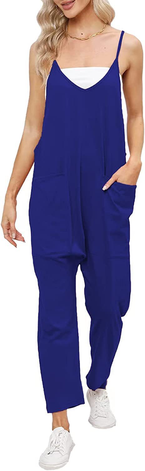 Hot Selling Jumpsuit Summer Women's Clothing With Pocket Loose Shoulder Pants For Women