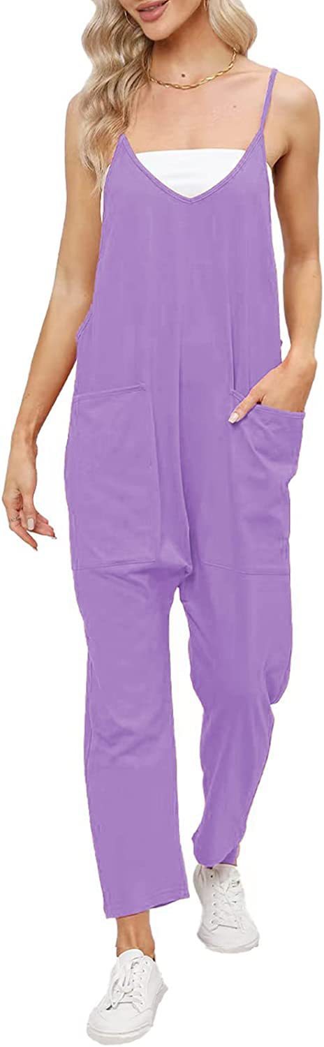 Hot Selling Jumpsuit Summer Women's Clothing With Pocket Loose Shoulder Pants For Women