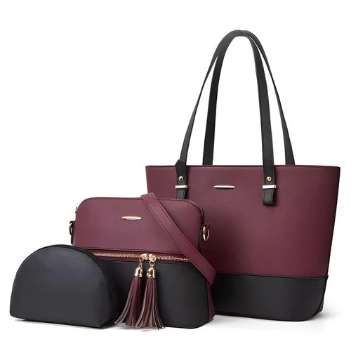 New Fashion 3 in 1 Luxury  Hand Bags  For Girls Woman